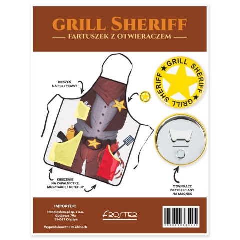 Grill Sheriff fartuszek GRILLOWY otwieracz GRATIS abc-shop.pl