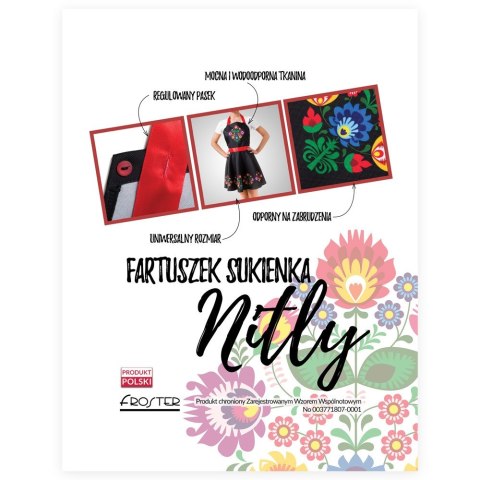 Nitly FOLK Fartuszek Sukienka kuchenny dla KOBIETY abc-shop.pl