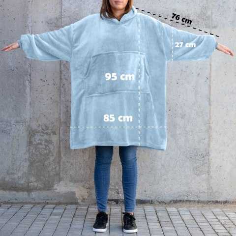 abc-shop.pl Bluzair Bluza Koc Hoodie Oversize Polska Błękitny