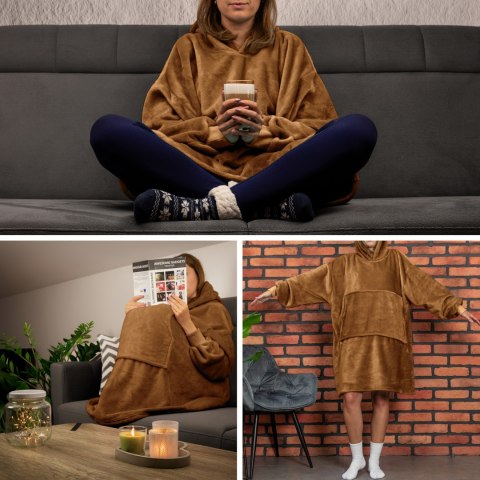 Bluzair Bluza Koc Hoodie Oversize Polska Toffee