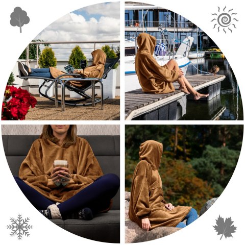 Bluzair Bluza Koc Hoodie Oversize Polska Toffee