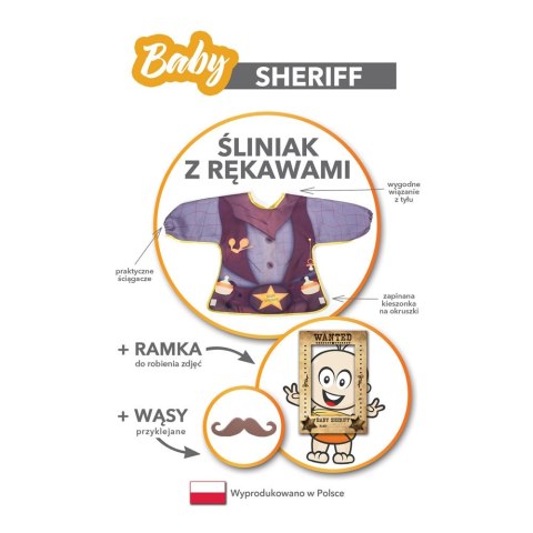 abc-shop.pl Baby Sheriff - Śliniak z rękawami