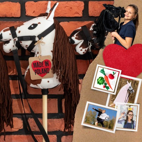 Hobby Horse Skippi A5 - łaciaty - nakrapiany - brązowo biały - dla dziecka