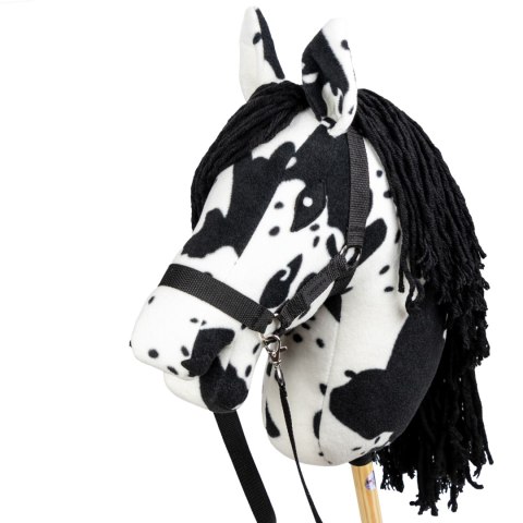 Hobby Horse z kantarem - łaciaty - appaloosa - czarno biały - dla dziecka abc-shop.pl