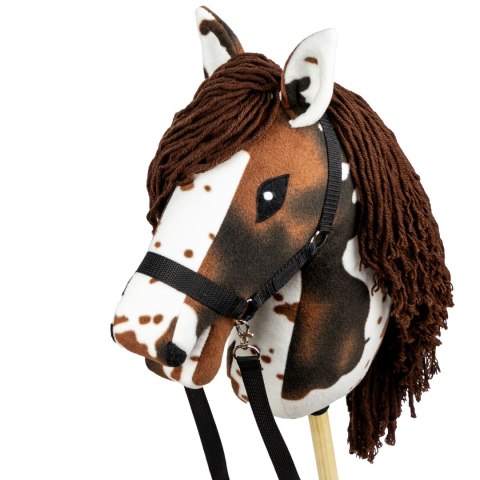 Hobby Horse z kantarem - łaciaty - nakrapiany - brązowo biały - dla dziecka abc-shop.pl