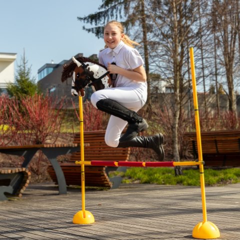 Hobby Horse z kantarem - łaciaty - nakrapiany - brązowo biały - dla dziecka