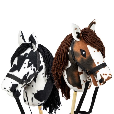 Hobby Horse z kantarem - łaciaty - nakrapiany - brązowo biały - dla dziecka abc-shop.pl