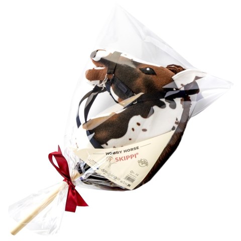 Hobby Horse z kantarem - łaciaty - nakrapiany - brązowo biały - dla dziecka abc-shop.pl