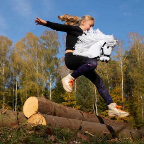 Hobby horse koń na patyku kiju dla dziecka duży A3