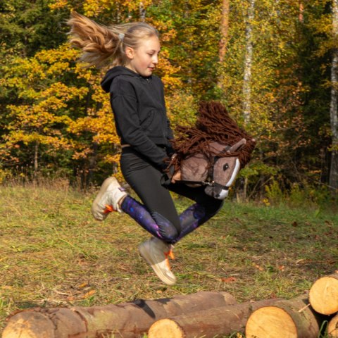 Hobby horse koń na patyku kiju dla dziecka duży A3