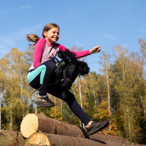 Hobby horse koń na patyku kiju dla dziecka duży A3