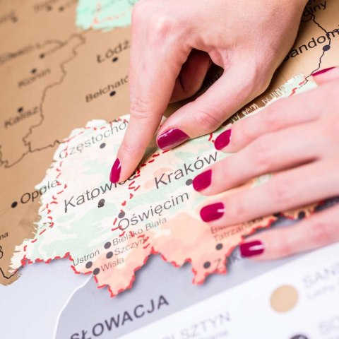 Mapa Odkrywcy Polska zdrapka PODRÓŻNIKA prezent abc-shop.pl