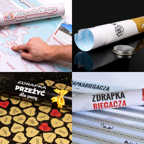 Zdrapka Przeżyć dla Niej plakat bucket list mapa abc-shop.pl